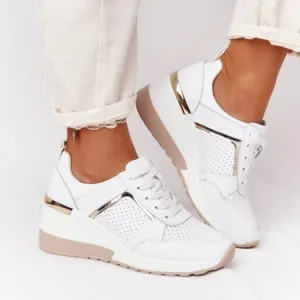 Wenkouban 2023 New Women Casual Shoes Height Increasing Sport Wedge Shoes Air Cushion Comfortable Sneakers Zapatos De Mujer