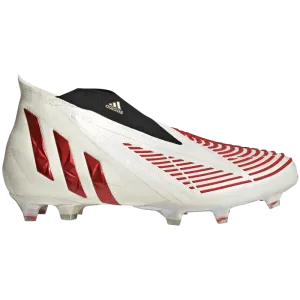 (ADID-GV7384) Adidas Predator Edge  Firm Ground Cleats [off white/vivid red/gold met.]