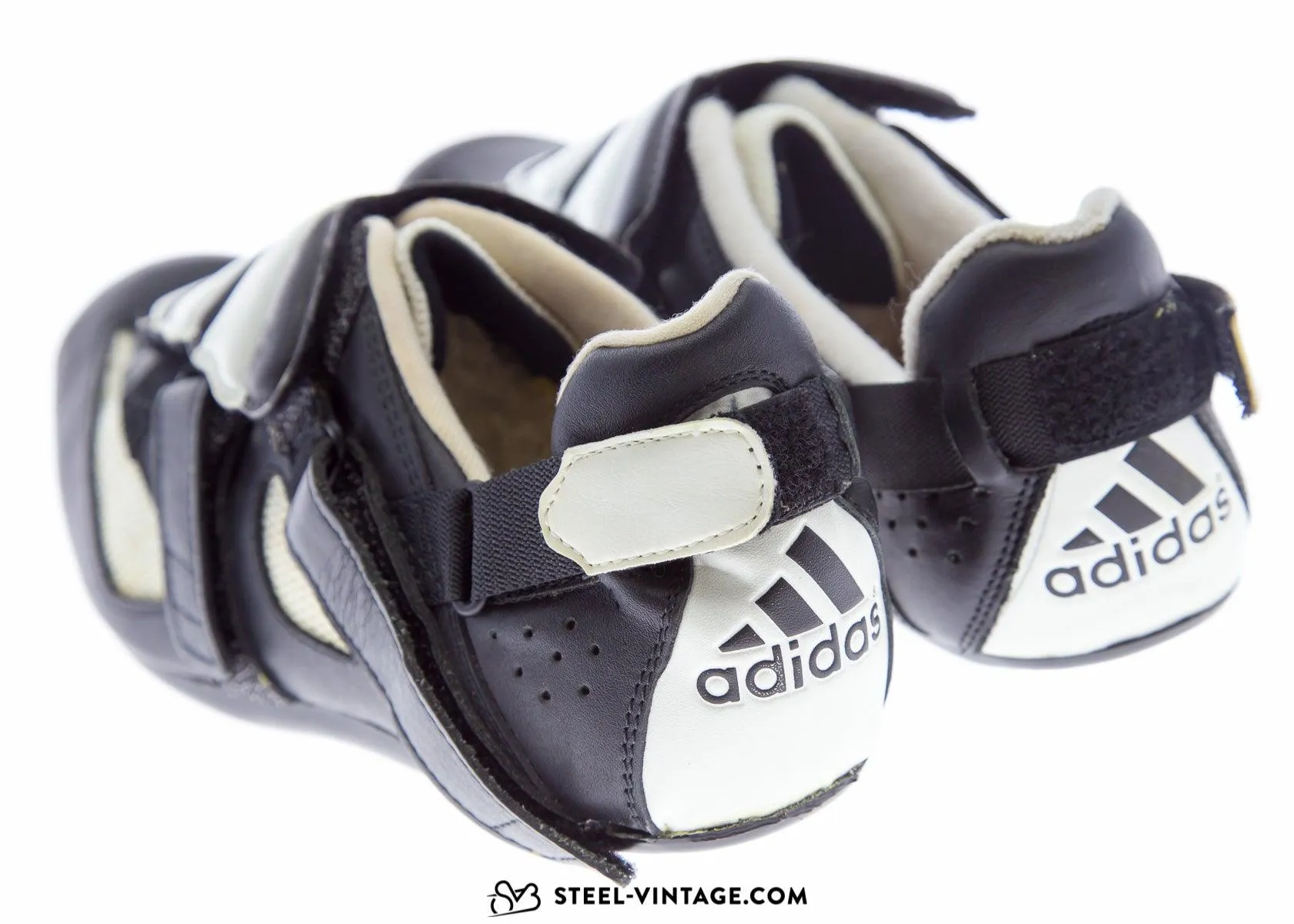 Adidas Black and White Classic Cycling Shoes NOS 42 2/3