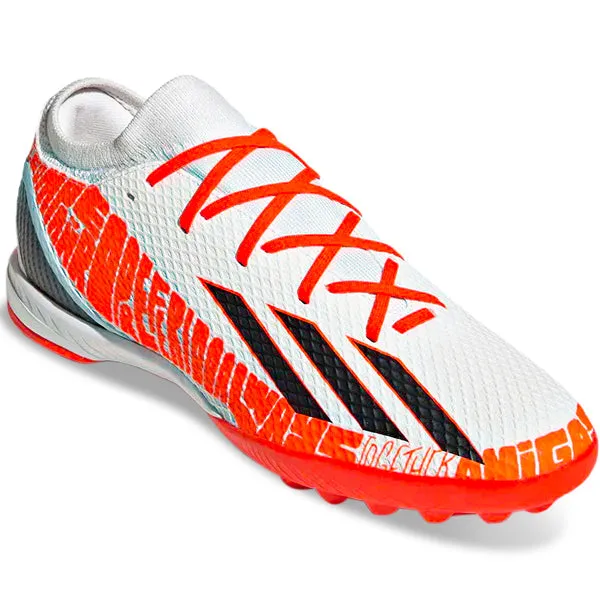 adidas X Speedportal Messi.3 Turf Soccer Shoes (White/Solar Red)