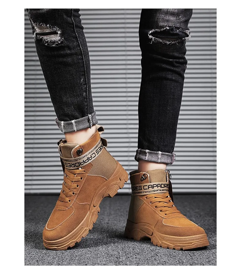 Advbridge British Canvas Shoes Boots Men Autumn New Personality Fashion Casual Boots High-top Tooling Winter Shoes Tide Boots