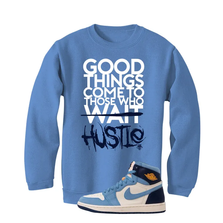 Air Jordan 1 High OG WMNS First in Flight Carolina Blue T-Shirt (Good Things)| illcurrency