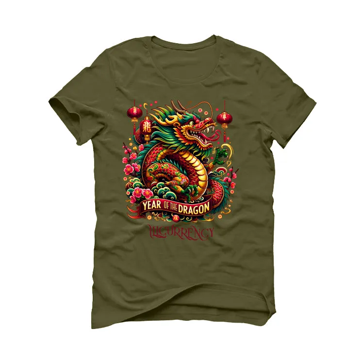 Air Jordan 1 Low OG "Year of the Dragon"  | illcurrency Military Green T-Shirt (Year of the dragon)