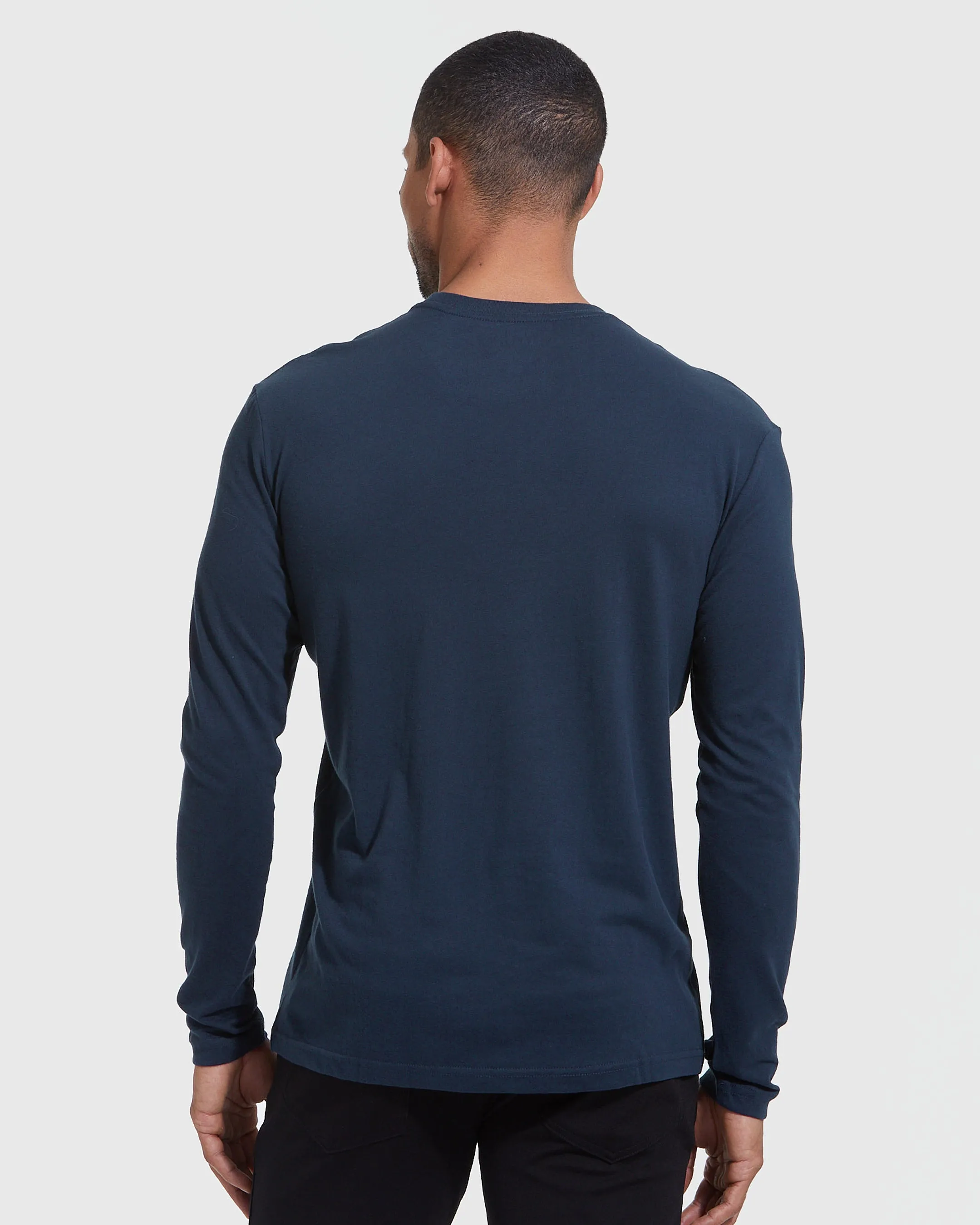 All Navy Long Sleeve Crew Neck 3-Pack