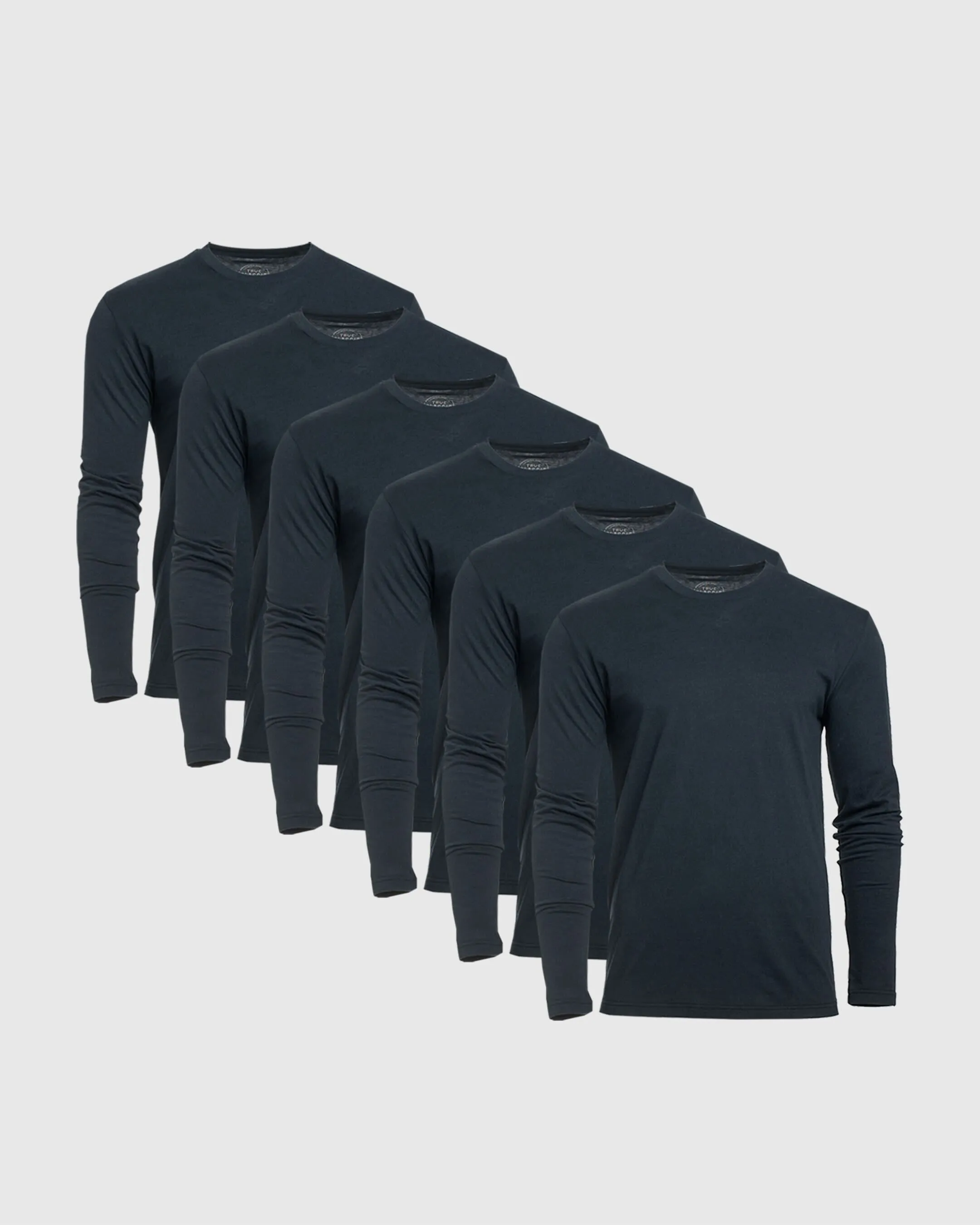 All Navy Long Sleeve Crew Neck 6-Pack