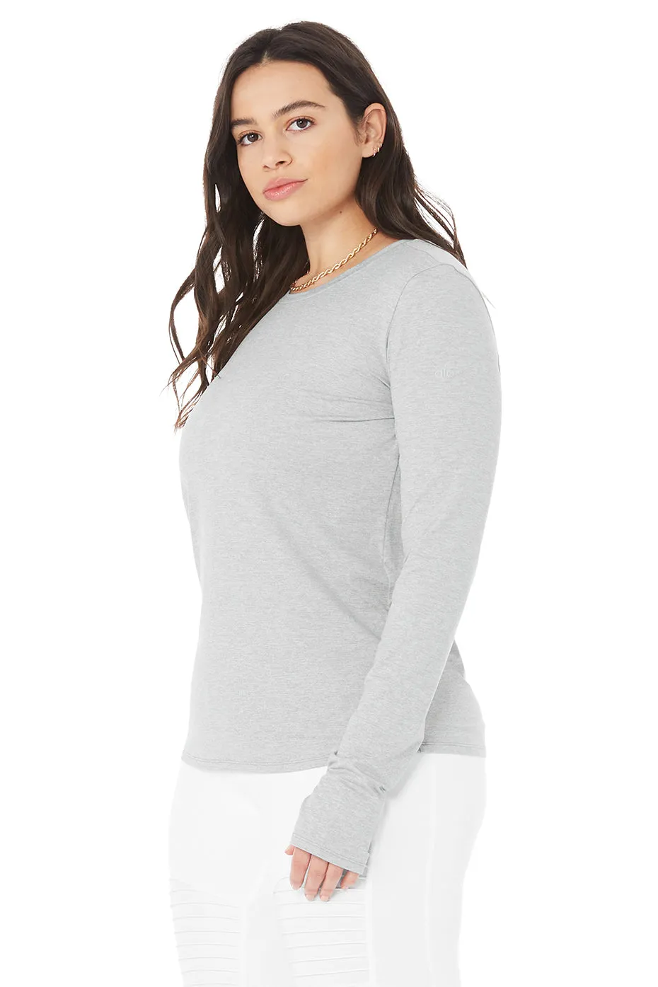 Alosoft Finesse Long Sleeve - Athletic Heather Grey