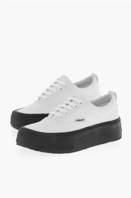 Ambush Canvas Low Top Sneakers with Contrasting Sole