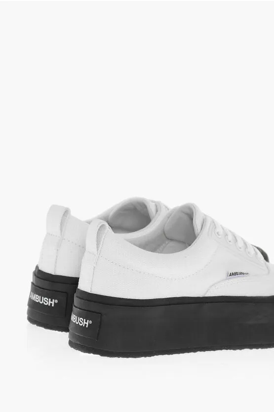 Ambush Canvas Low Top Sneakers with Contrasting Sole