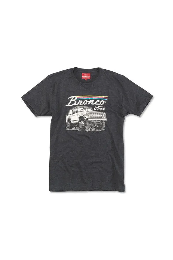 American Needle Bronco Red Label Tee in Heather Charcoal