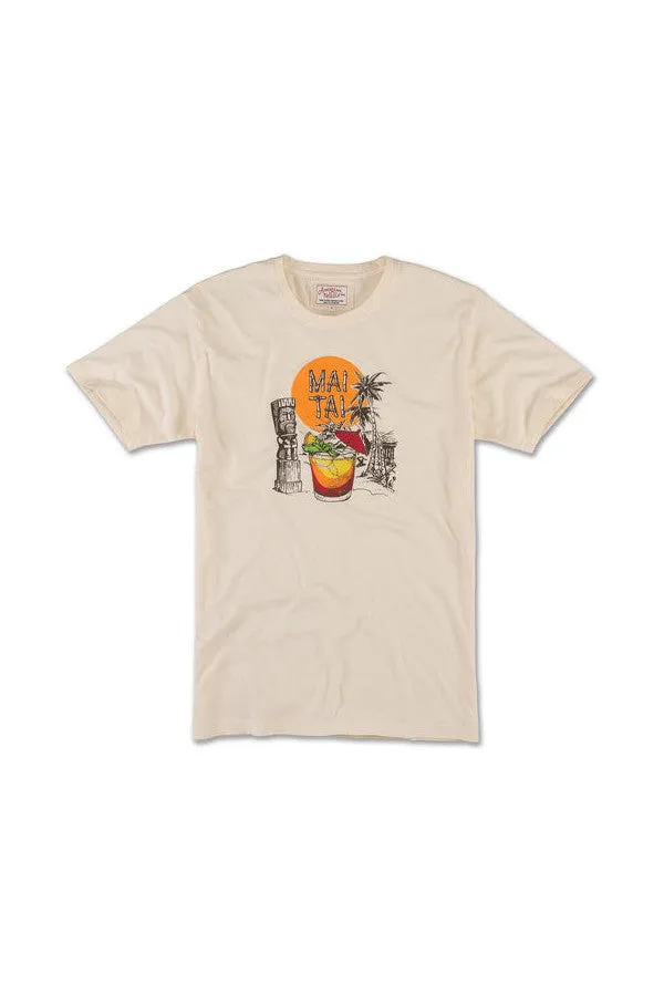 American Needle Mai Tai Brass Tacks Tee in Cream