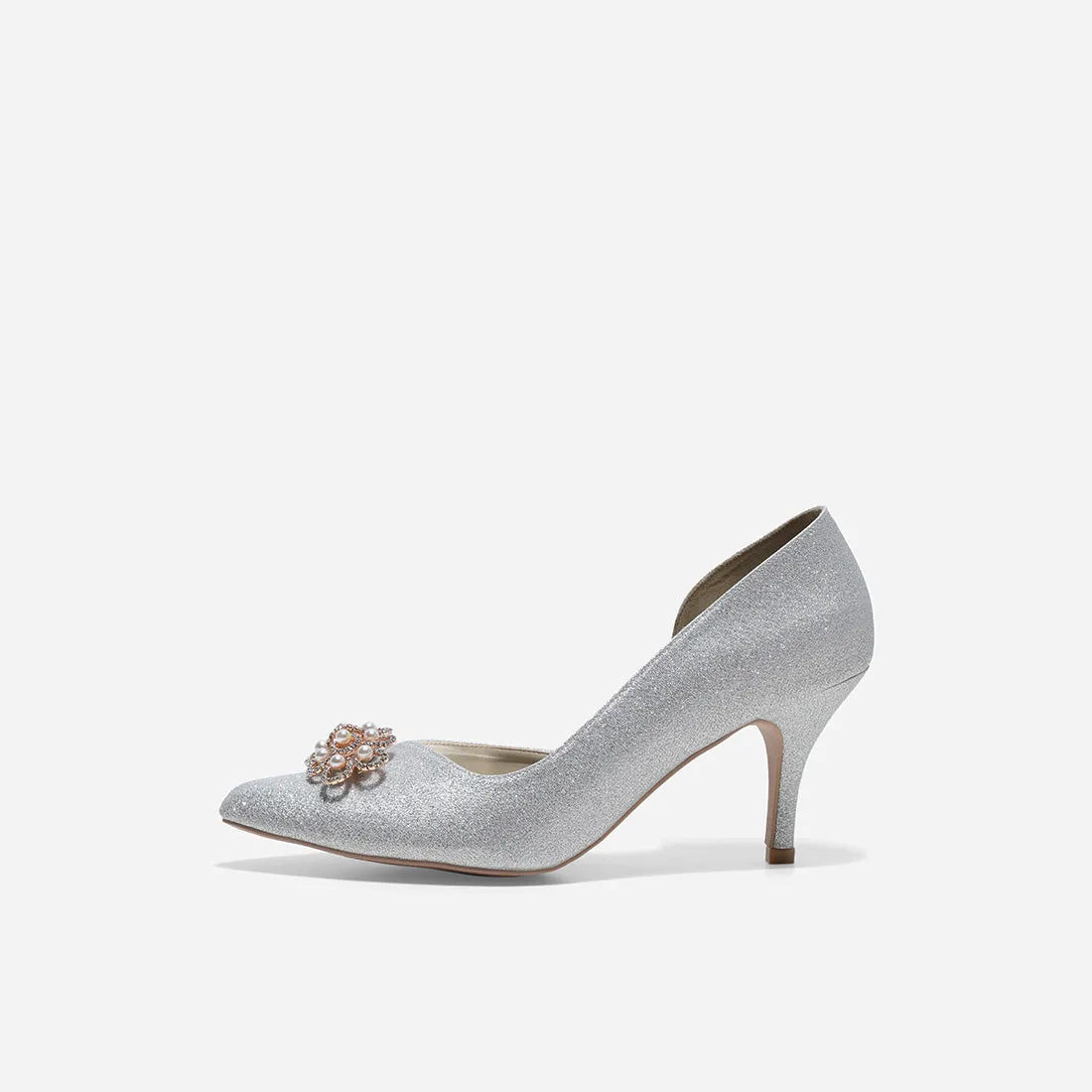 Amor Cynthia Silver Pumps