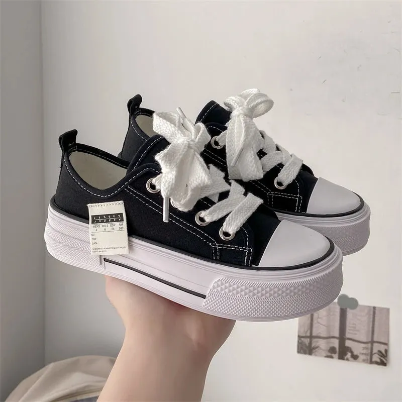 Amozae-Canvas Shoes Women's 2024 New Low-top Korean Casual Sneakers Ins Tide Small All-match Small White Shoes Summer Off White Shoes