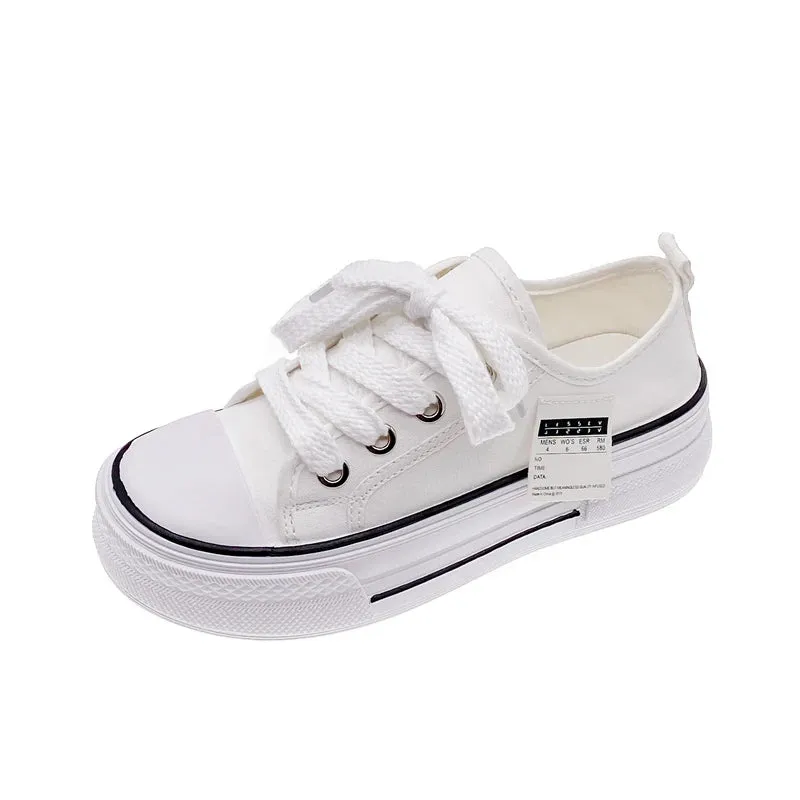 Amozae-Canvas Shoes Women's 2024 New Low-top Korean Casual Sneakers Ins Tide Small All-match Small White Shoes Summer Off White Shoes