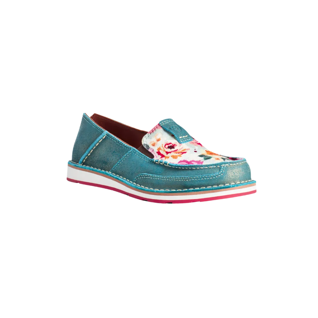 Ariat Women's Pool Blue with Floral Print Cruiser Shoes