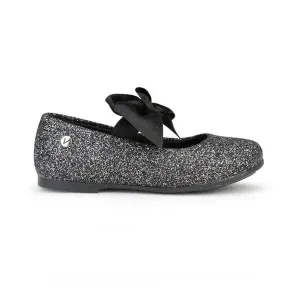 BABY GIRLS BLACK GLITTERY FORMAL SHOES