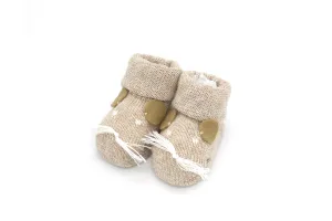 Baby Shoes with Mouse - Beige