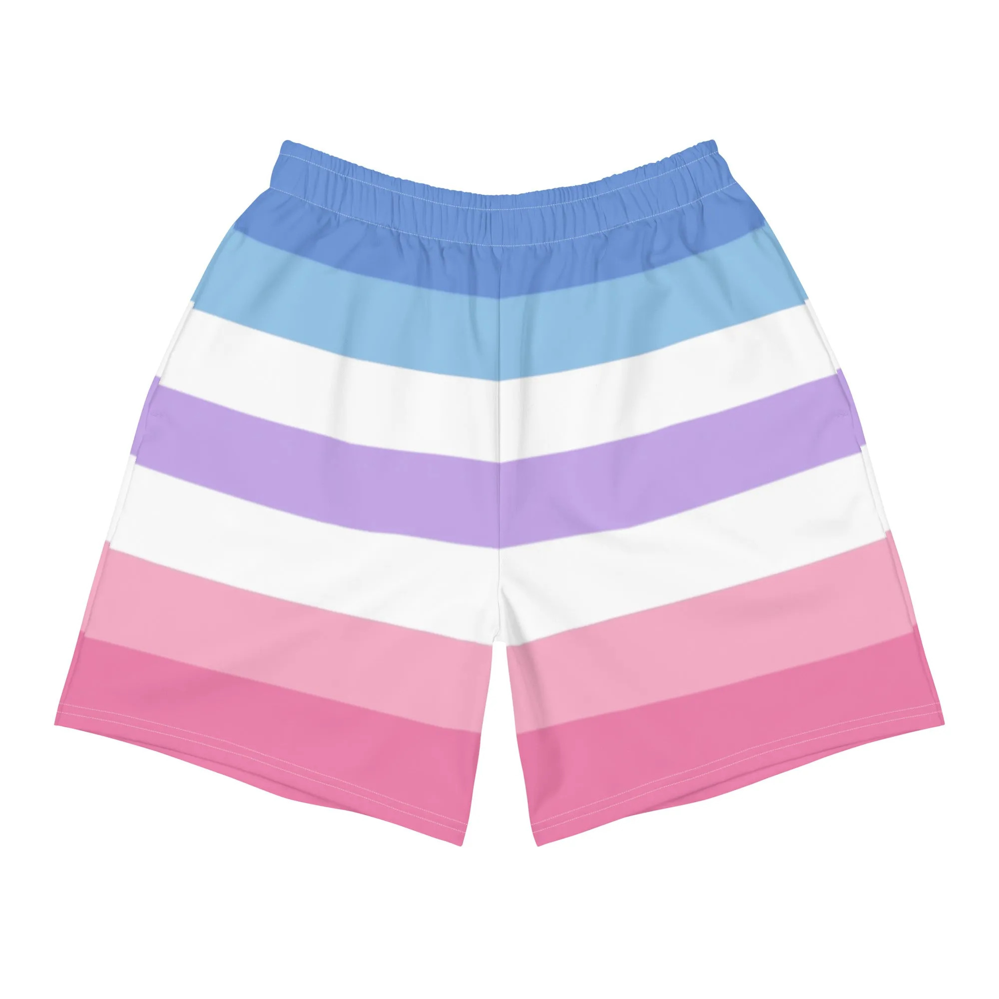 Bigender Flag Long Athletic Shorts