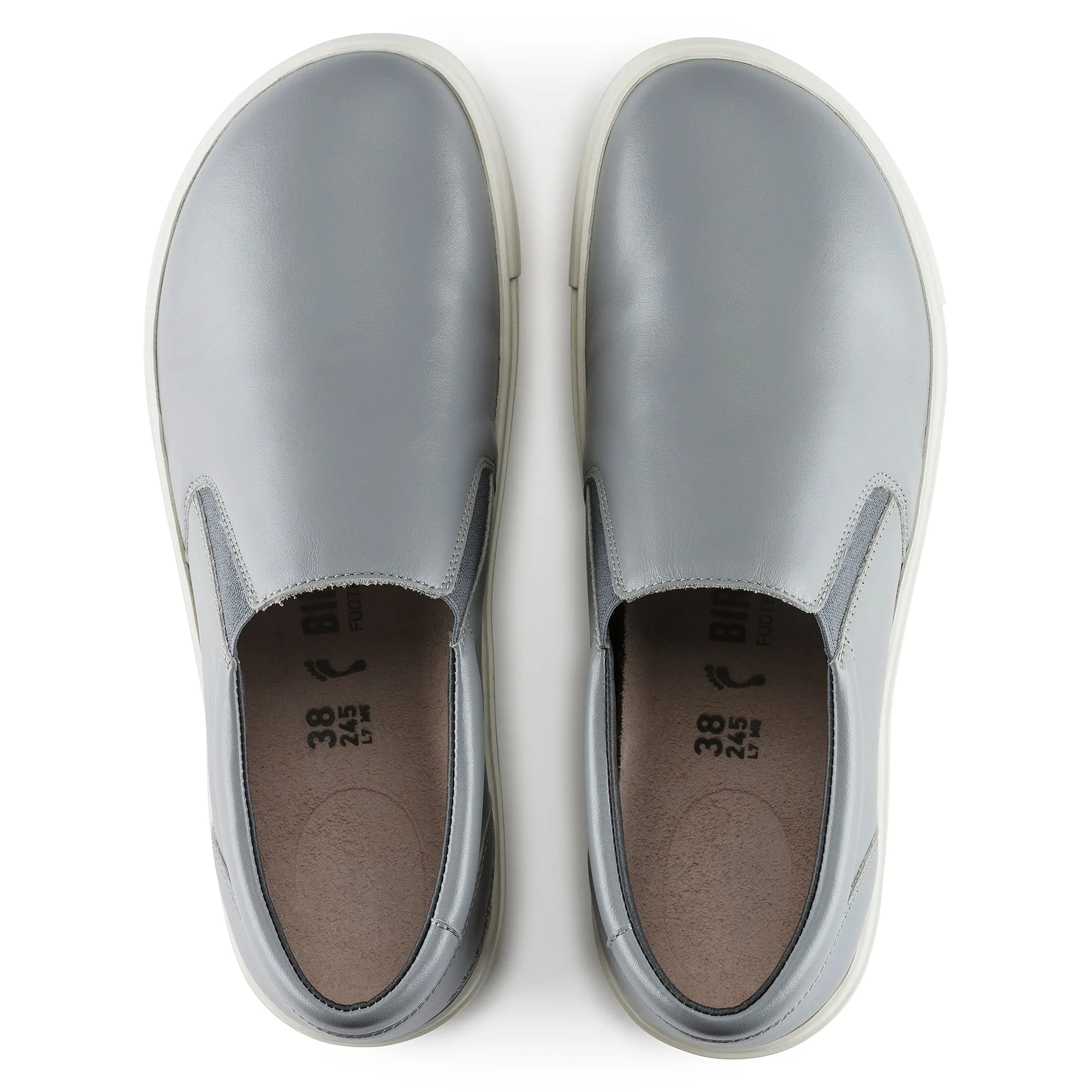 Birkenstock Oswego Leather Color: Gray (MEDIUM/NARROW WIDTH)