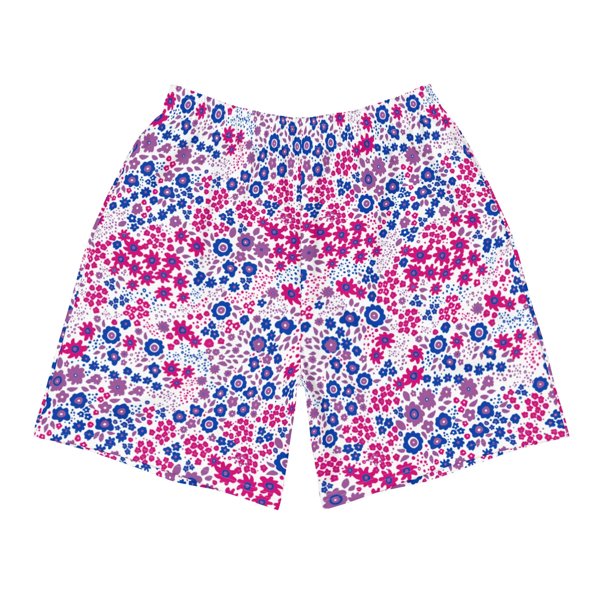 Bisexual Flowers Long Athletic Shorts