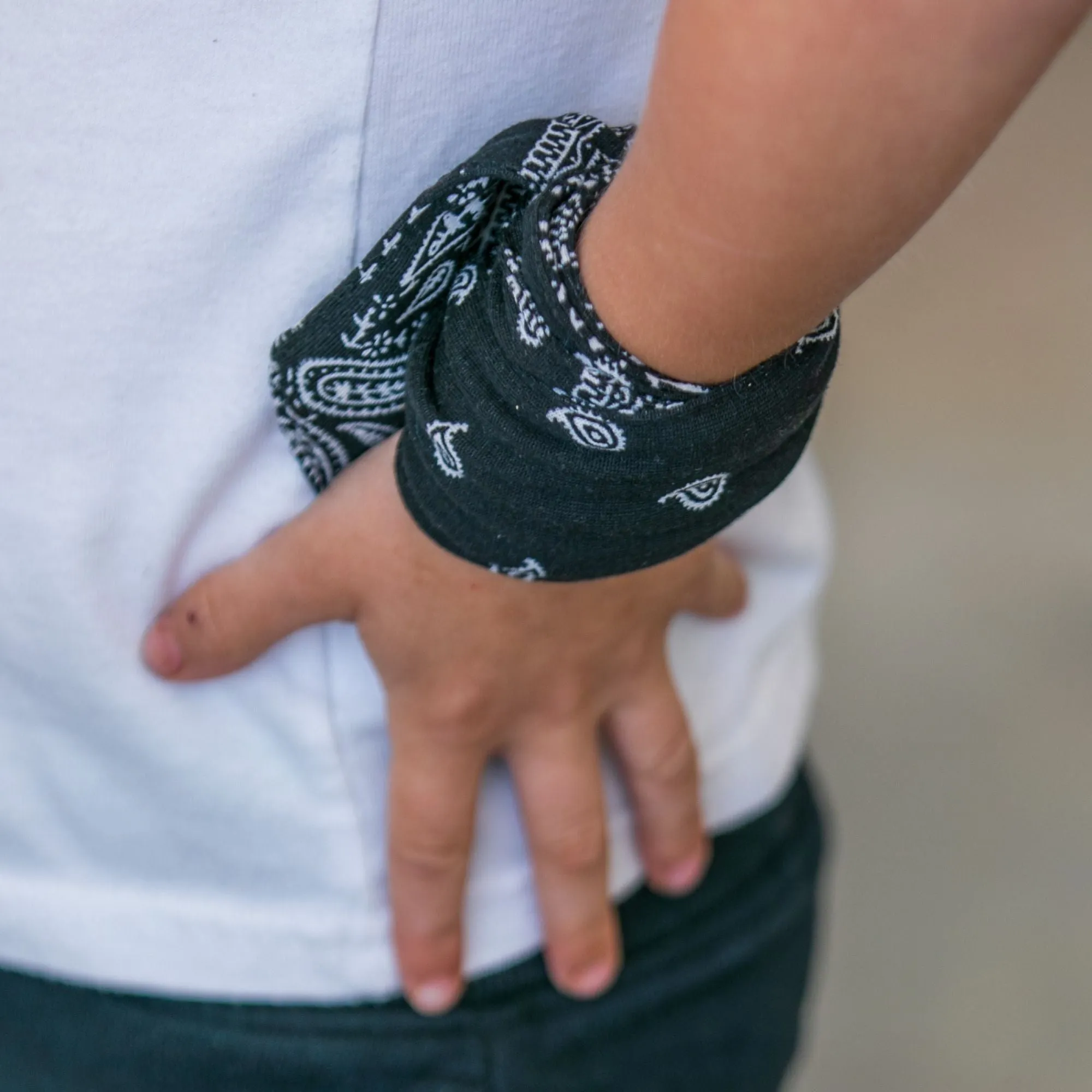 Black Bandana Tie Headband