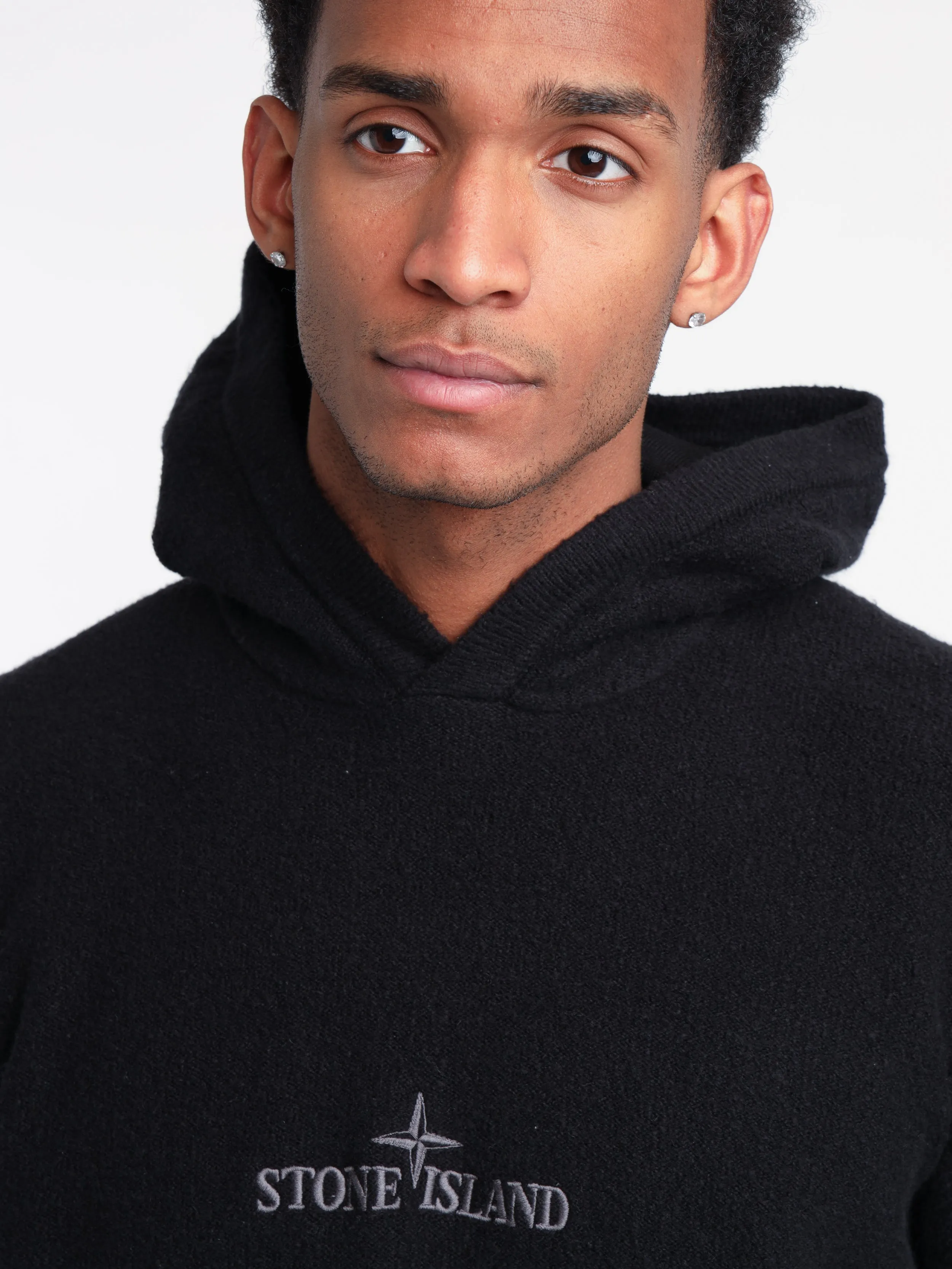 Black Hooded Knit