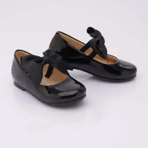 Black Patent Baby Bow Flats