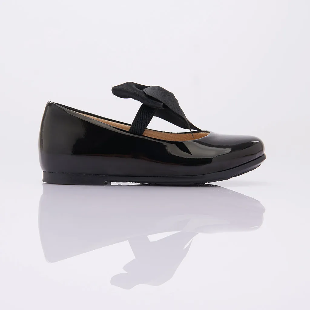 Black Patent Baby Bow Flats