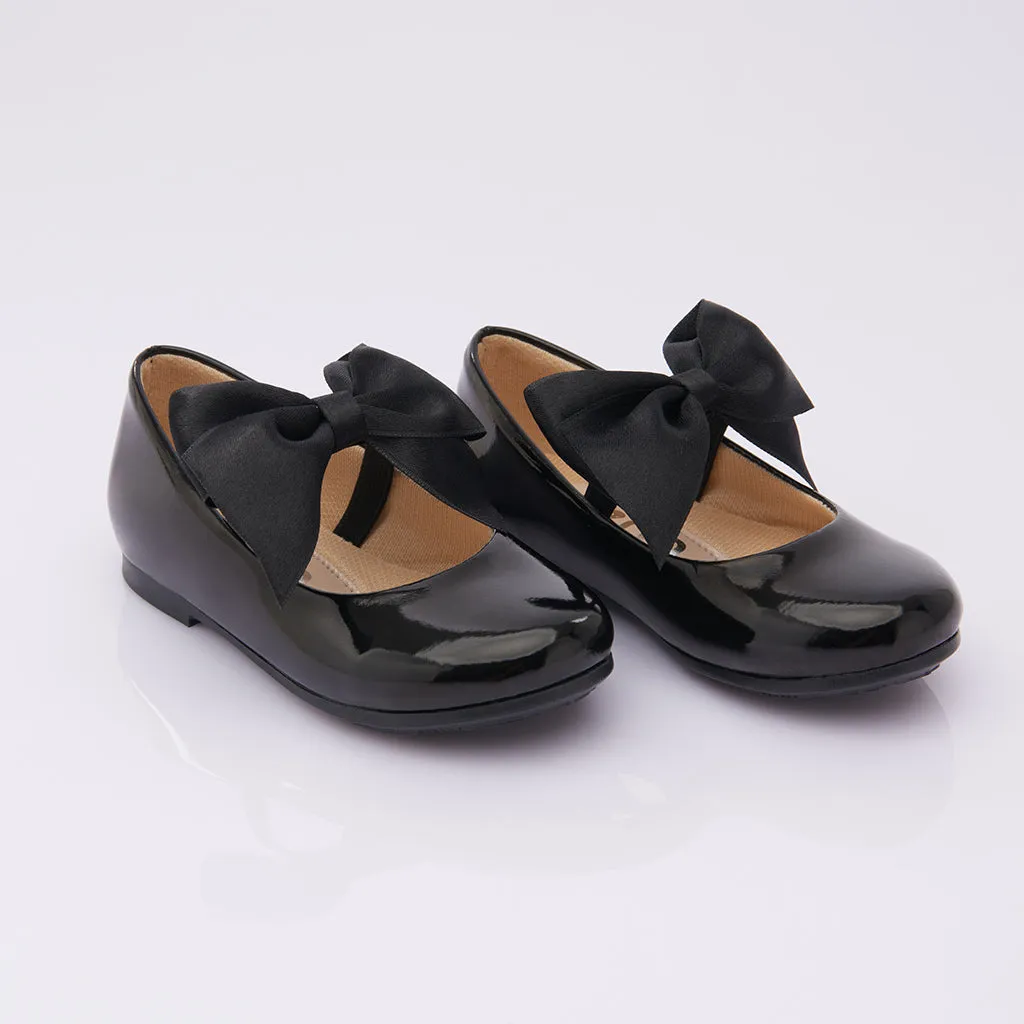 Black Patent Baby Bow Flats