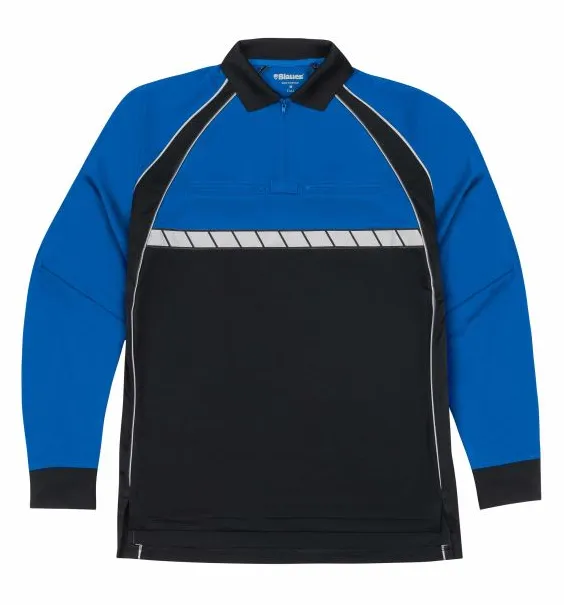 Blauer Long Sleeve Colorblock Performance Polo Shirt