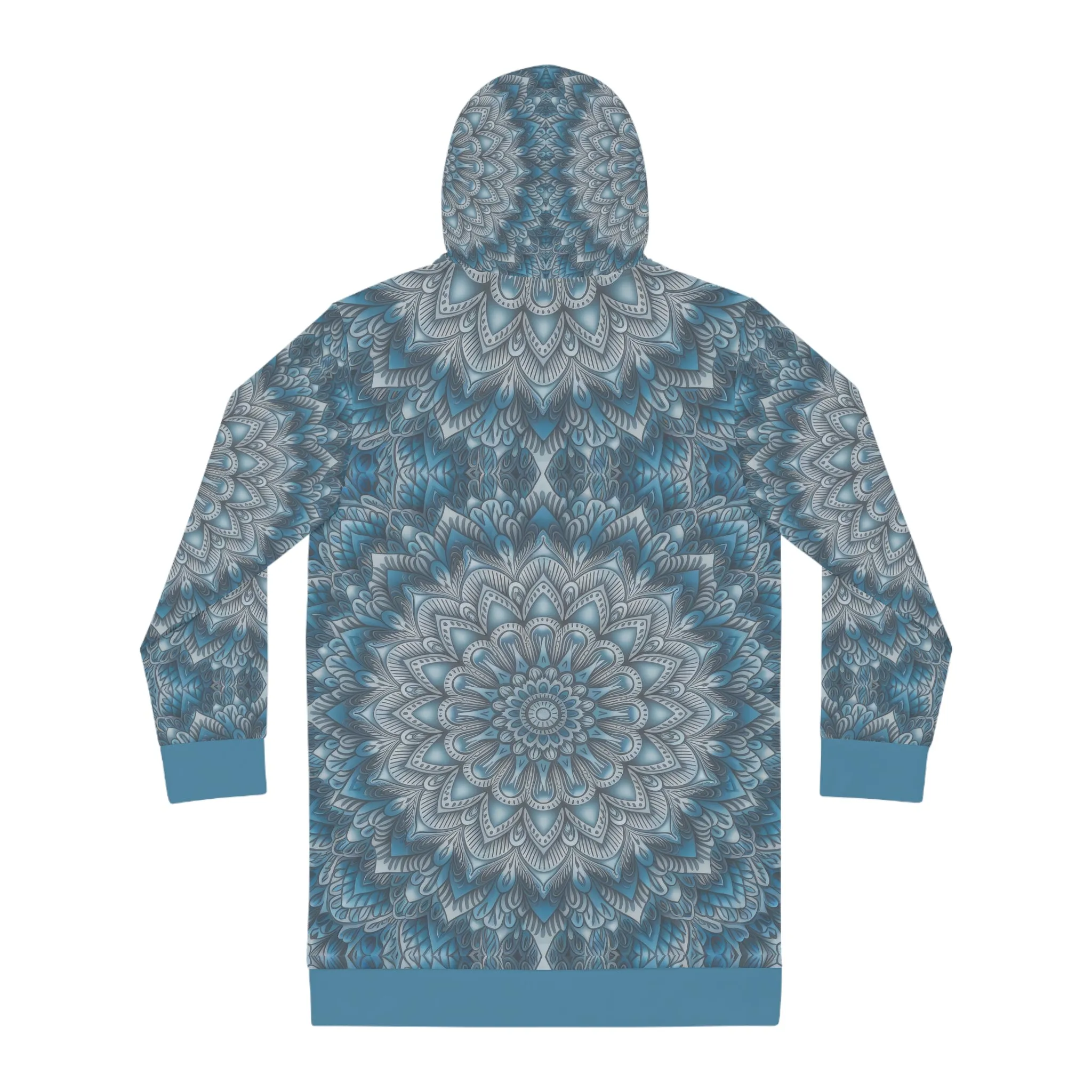 Blue Mandala Hoodie Dress