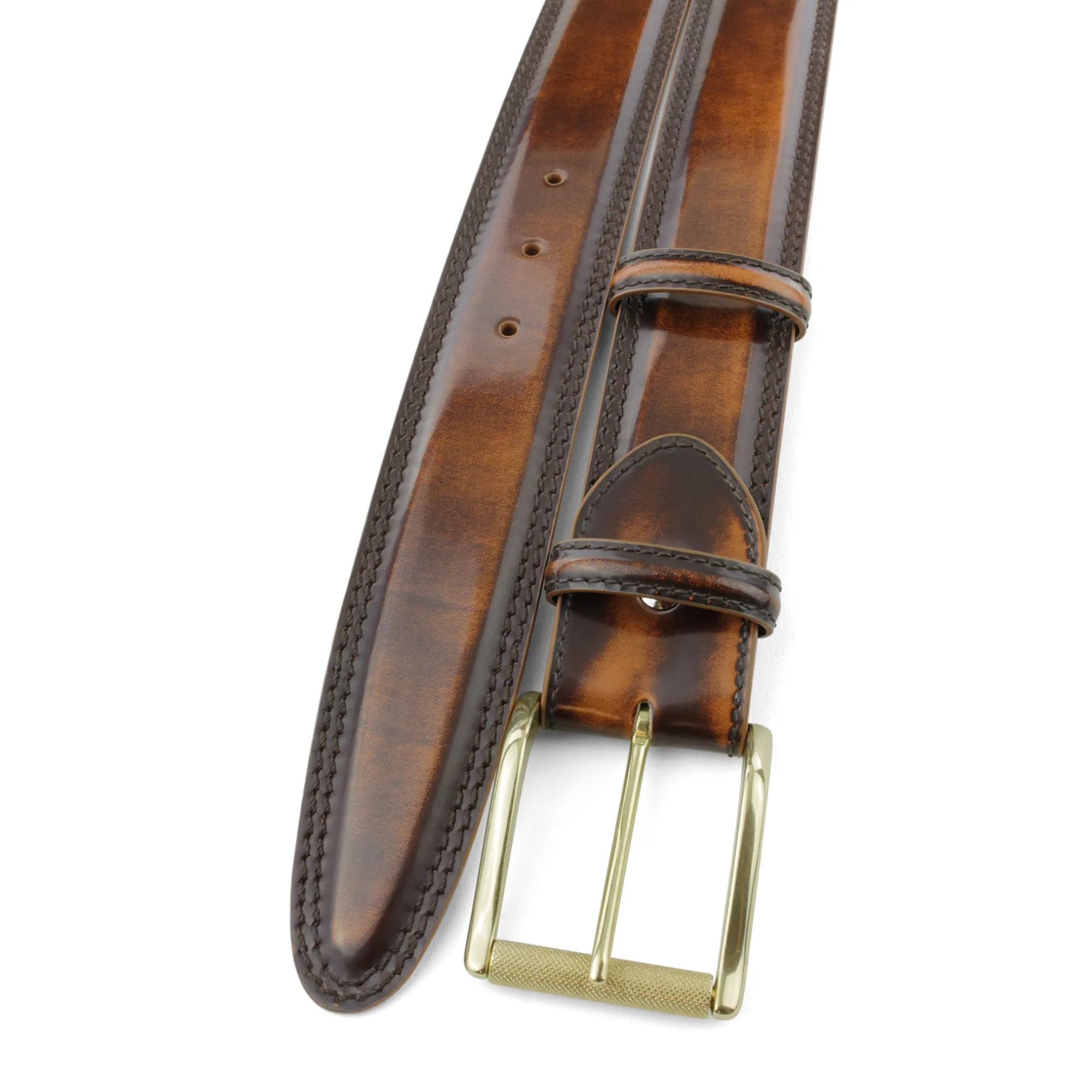 Bogart Welt Cognac Men's Hand Burnished Roller Belt