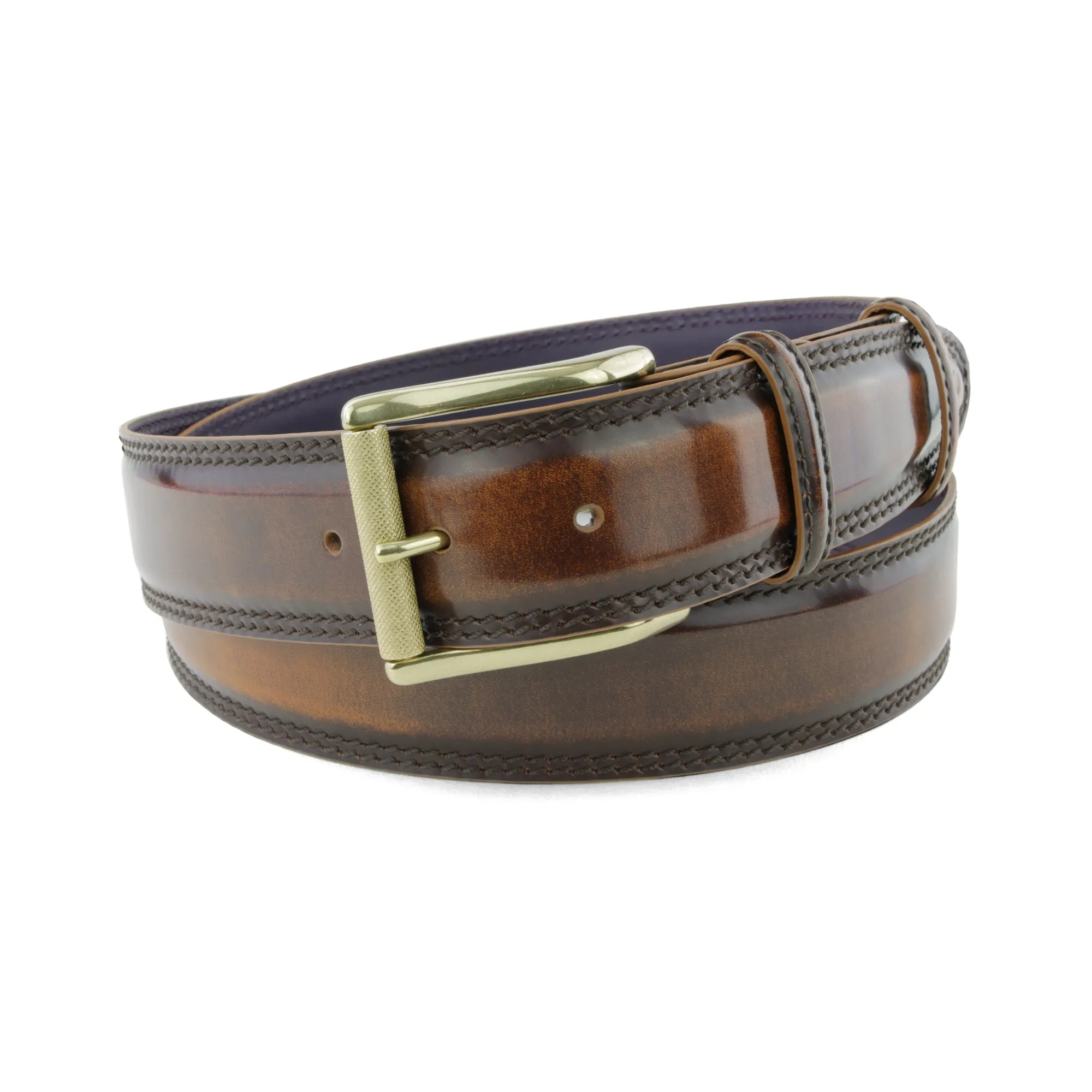 Bogart Welt Cognac Men's Hand Burnished Roller Belt