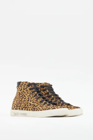 Brown Malibu Printed High Top Sneaker