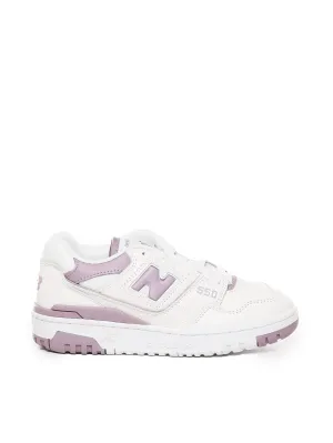 Calfskin Sneakers 550 in White Lilac