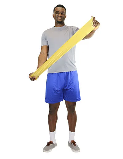 CanDo Latex Free Exercise Band - 100 yard (2 x 50 yard rolls), 5 piece set (1 each: yellow, red, green, blue, black)