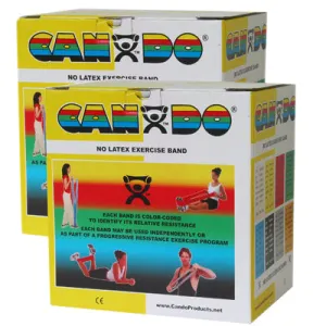 CanDo Latex Free Exercise Band - 100 yard (2 x 50 yard rolls) - Yellow - x-light