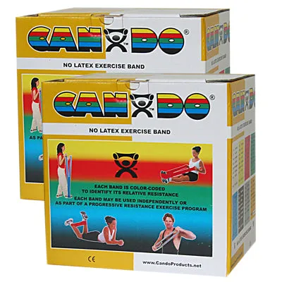 CanDo Latex Free Exercise Band - 100 yard (4 x 25 yard rolls) - Gold- xxx-heavy