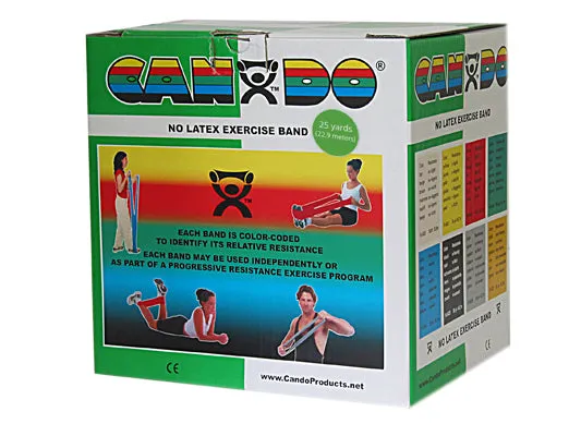 CanDo Latex Free Exercise Band - 25 yard roll - Green - medium