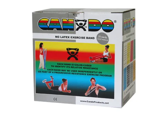 CanDo Latex Free Exercise Band - 25 yard roll - Silver - xx-heavy