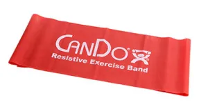 CanDo Latex Free Exercise Band - 5' length - Red - light