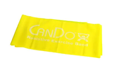 CanDo Latex Free Exercise Band - 5' length - Yellow - x-light