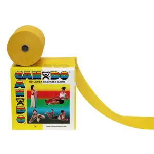 CanDo Latex Free Exercise Band - 50 yard roll - Yellow - X-light