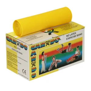 CanDo Latex Free Exercise Band - 6 yard roll - Yellow - x-light