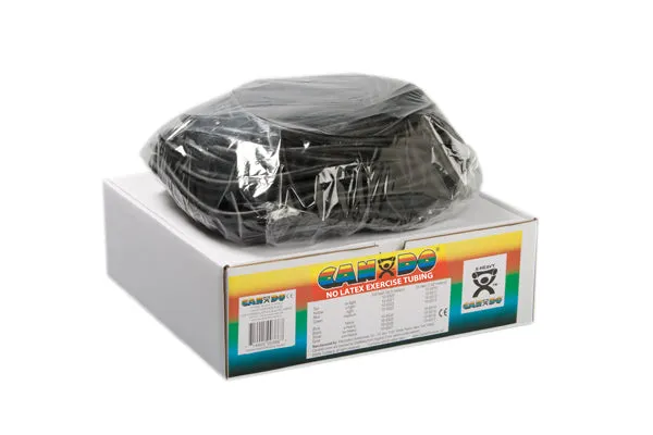 CanDo Latex Free Exercise Tubing - 100' dispenser roll - Black - x-heavy