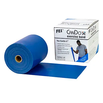 CanDo Low Powder Exercise Band - 25 yard roll - Blue - heavy