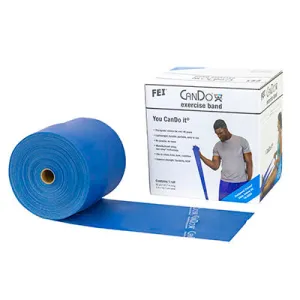 CanDo Low Powder Exercise Band - 50 yard roll - Blue - heavy