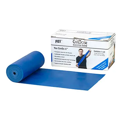 CanDo Low Powder Exercise Band - 6 yard roll - Blue - heavy