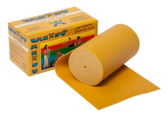 CanDo Low Powder Exercise Band - 6 yard roll - Gold - xxx-heavy