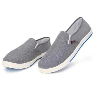 Canvas Breathable Slip On Loafers Casual Men Solid Cotton Shoes Driving Shoes