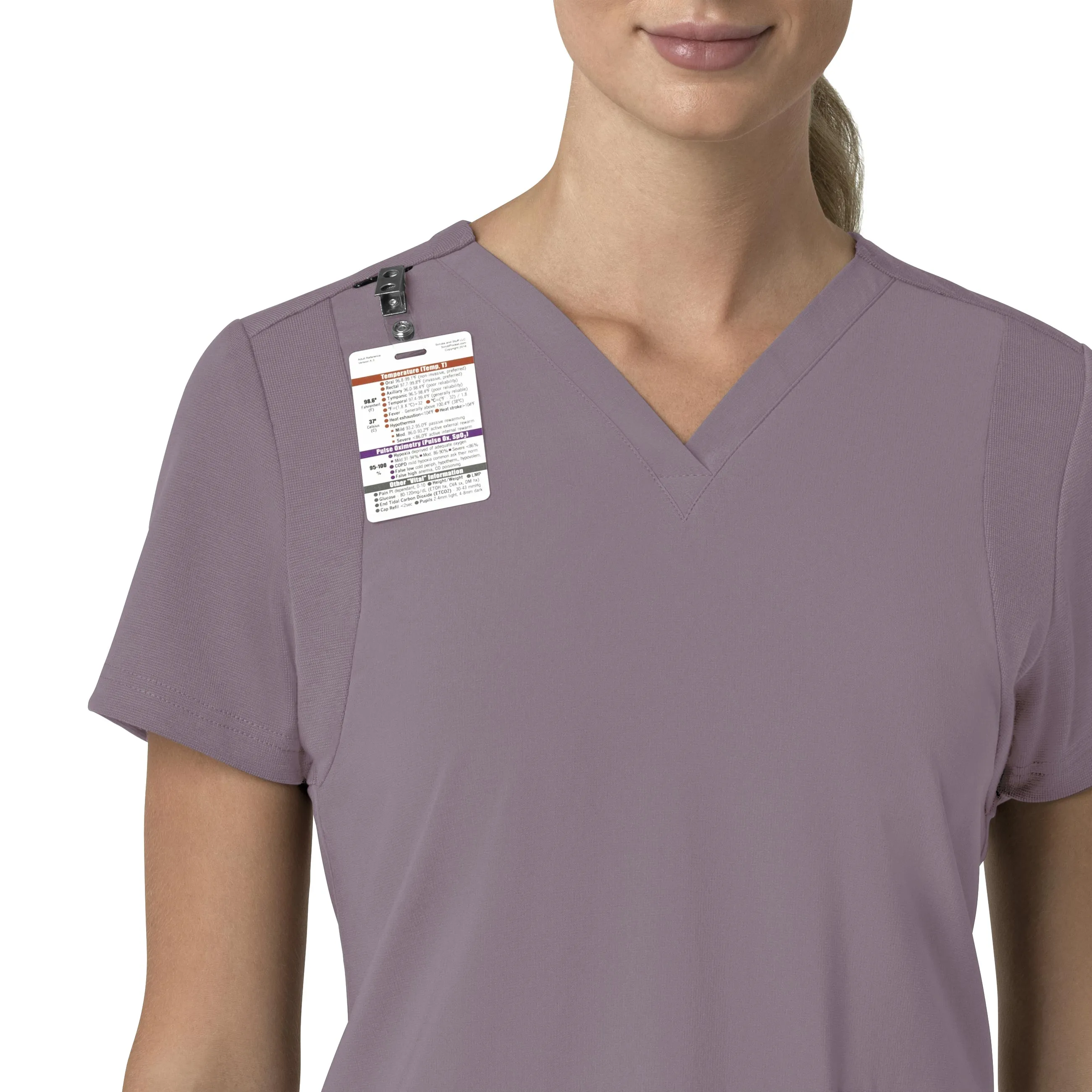 Carhartt Force Cross-Flex Women's Flex Panel V-Neck Scrub Top - Lavender Mist